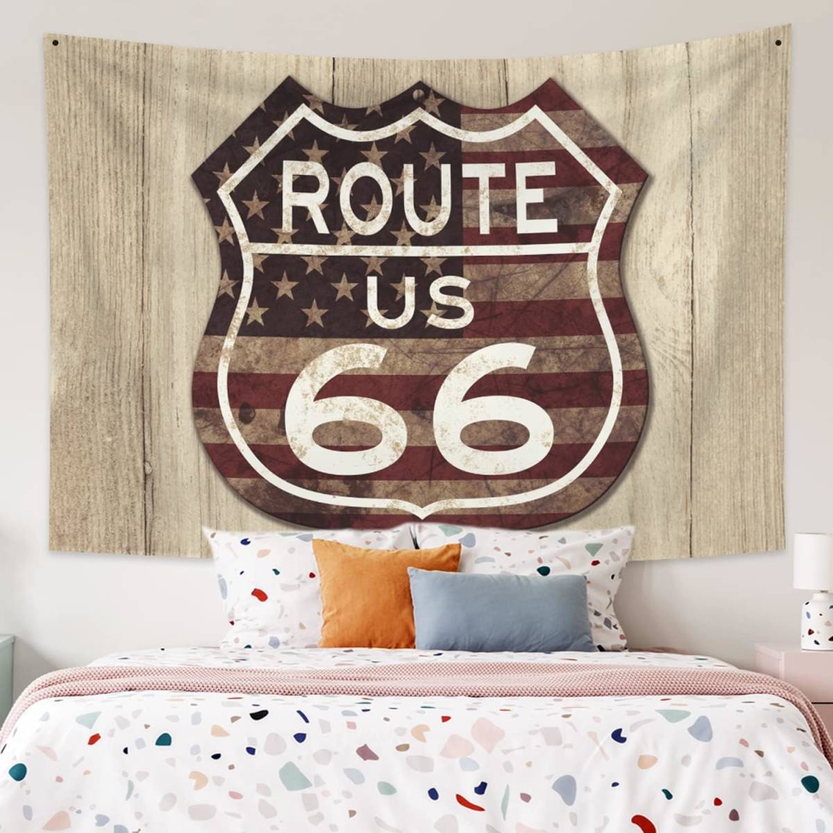  tapestry ROUE66 Vintage wood grain Old american stylish interior circle wash possibility american miscellaneous goods presence eminent atmosphere making 