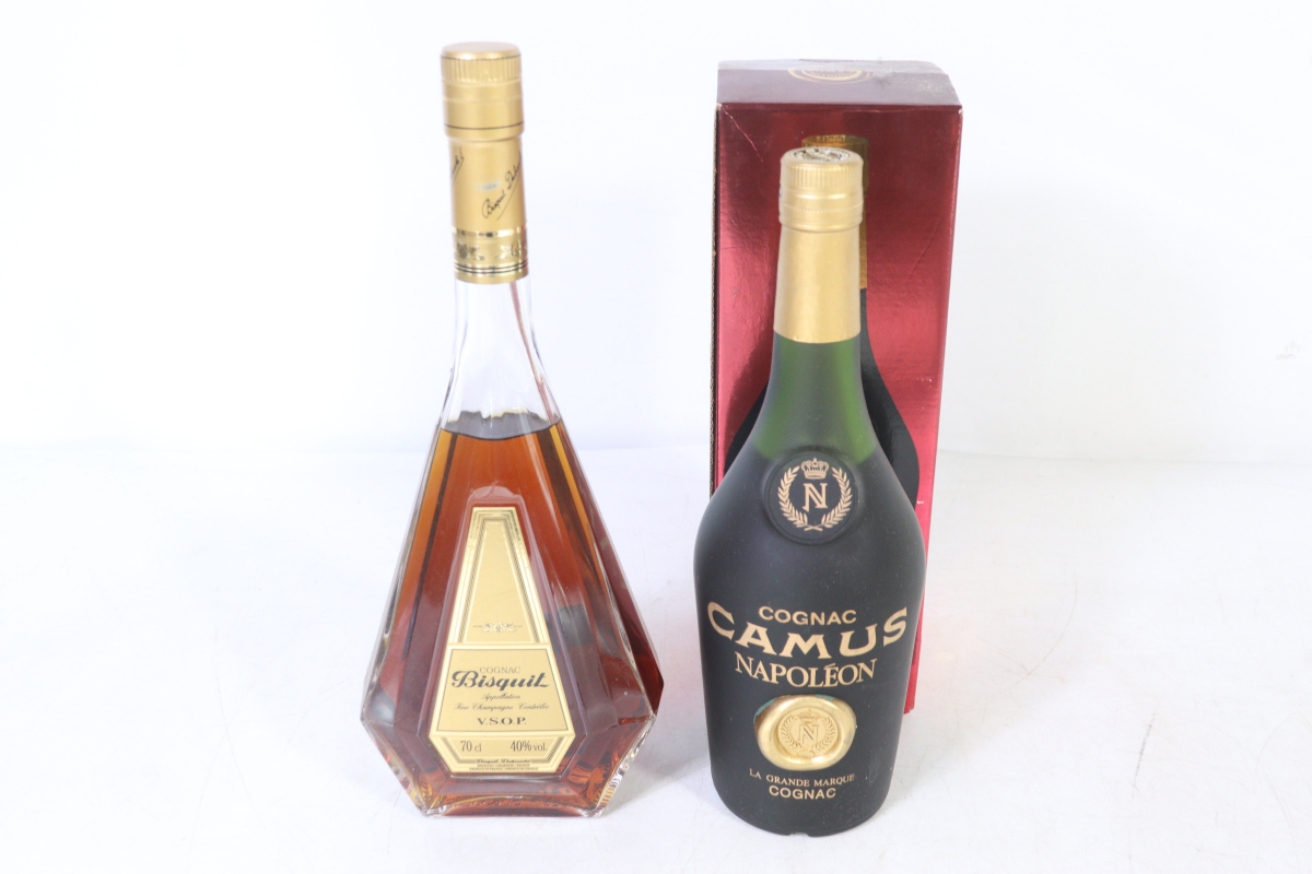 【ト足】未開栓 2本 まとめ Bisquit ビスキー VSOP COGNAC コニャック BRANDY カミュ ブランデー CE540CAA67_画像1