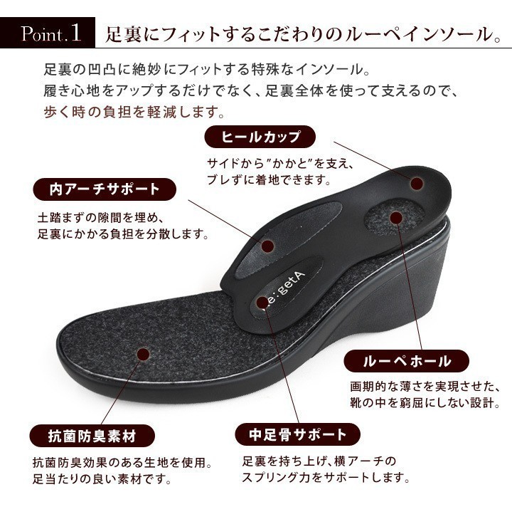 新品♪Re:getA サイドZIPウエッジブーツ(S)/10_画像7