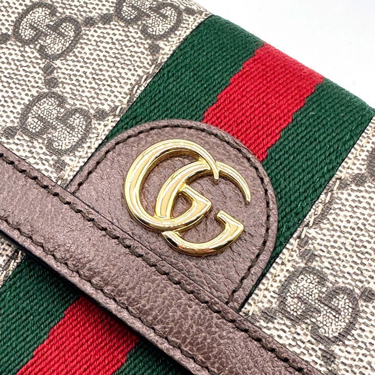 【美品】GUCCI グッチ GGマーモント オフィディア 長財布