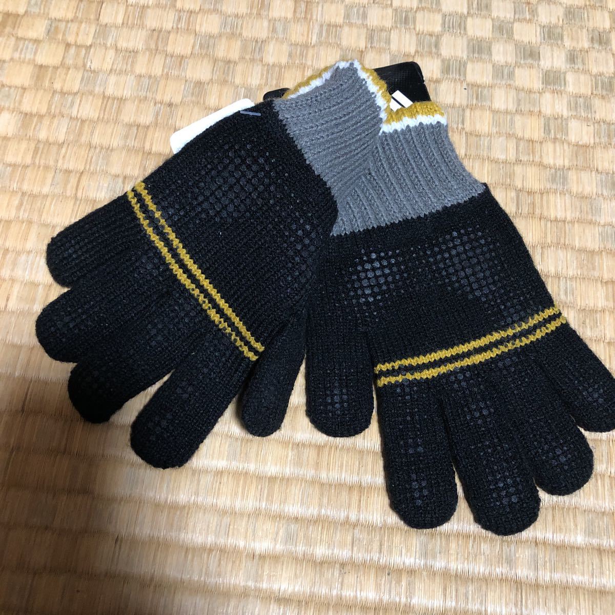 adidas extension extension knitted gloves slipping cease attaching black total height 18 centimeter 