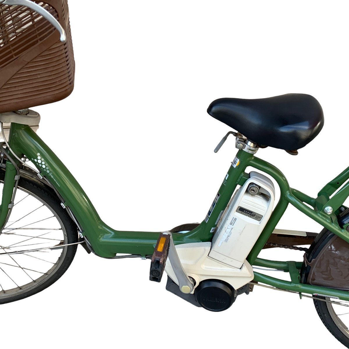 ◆中古品/直接引き取り限定◆ Angelino 電動自転車 自転車 電動アシスト 緑 グリーン ブリジストン J55377N_画像4