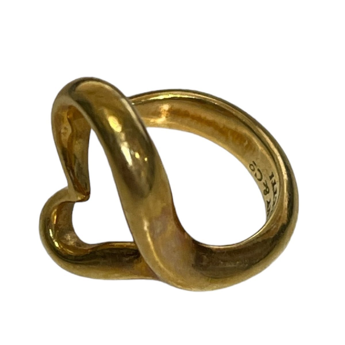 [Используемые товары] Tiffany &amp; Co. Tiffany Ring Heart 750 9.4G Золото № 12 Кольцевые аксессуары только N51718RD