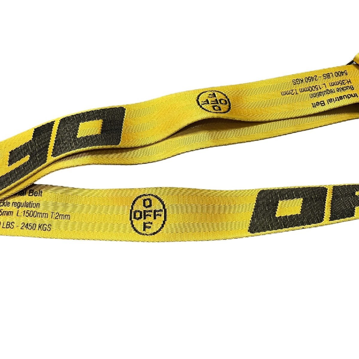 【中古品】 OFF-WHITE オフホワイト INDUSTRIAL BELT インダストリアルベルト イエロー 黄色 A56624RK_画像3