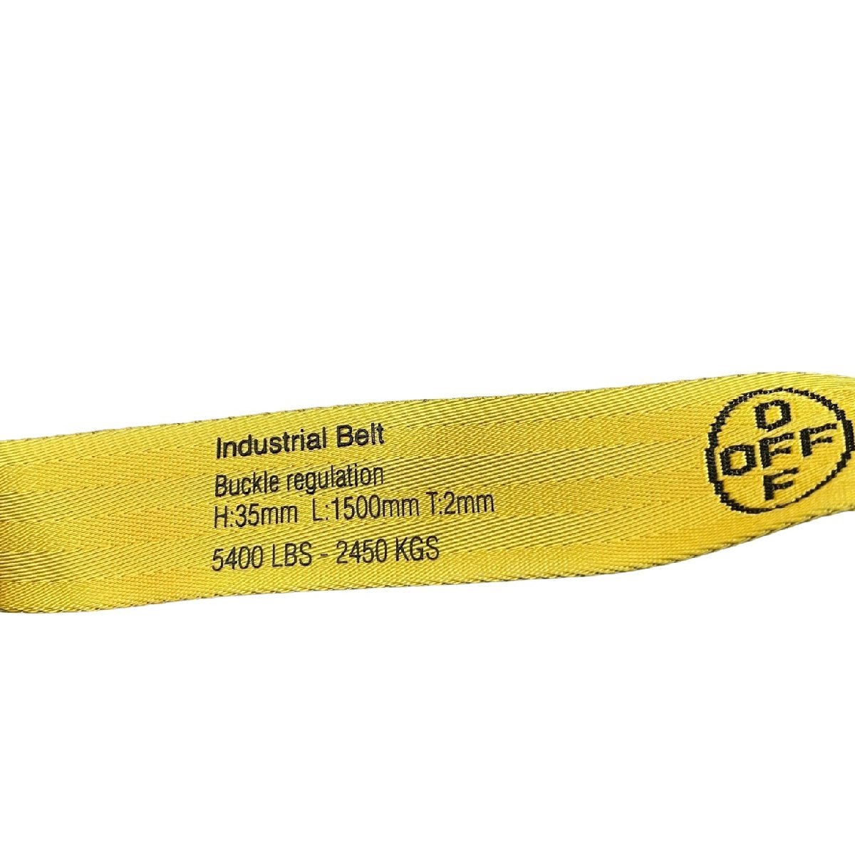 【中古品】 OFF-WHITE オフホワイト INDUSTRIAL BELT インダストリアルベルト イエロー 黄色 A56624RK_画像4