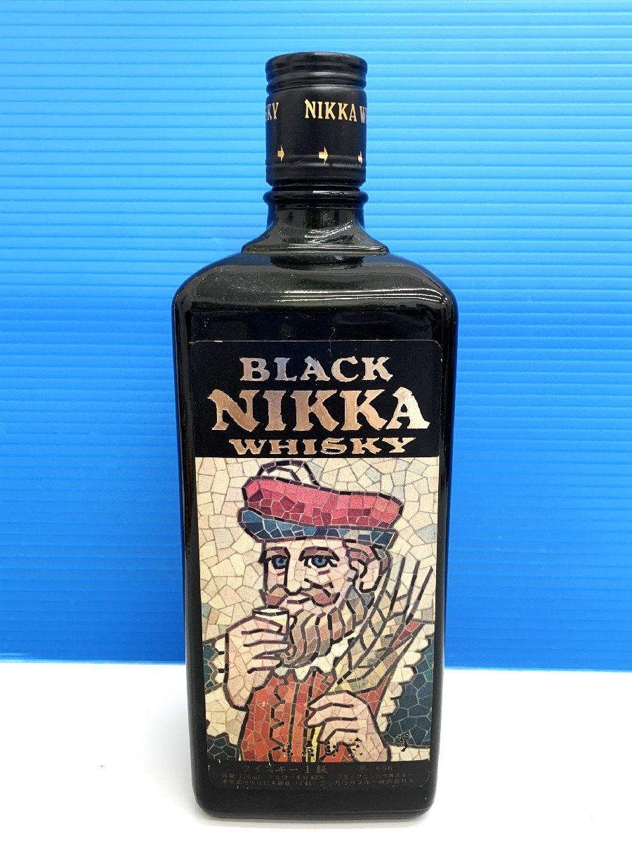 aet1-58 【送料無料・未開栓・神奈川県内限定】BLACK IKKA ブラック ニッカ WHISKYウイスキー 720ml 42％ １級 古酒_画像1