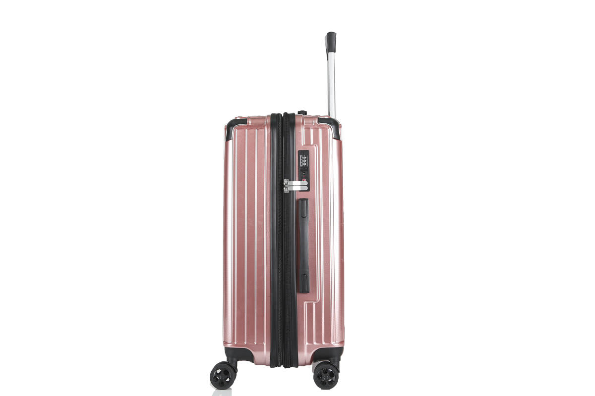  light weight M size quiet sound 8 wheel carry bag suitcase Carry case pink 