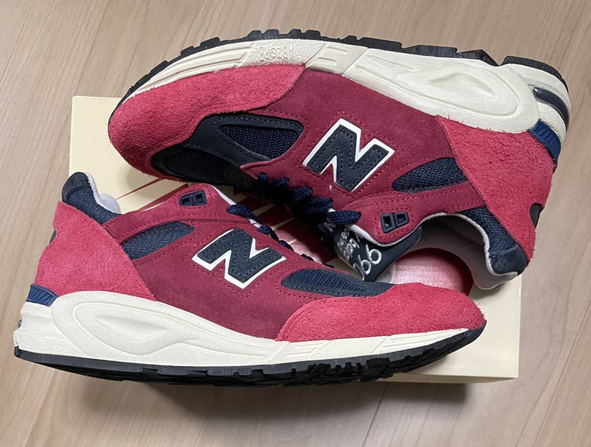 new balance M990AD2 26cm US8 ネイビー レッド 紺 赤 made in new balance M990AD2 26cm US8 ネイビー レッド 紺 赤 made in