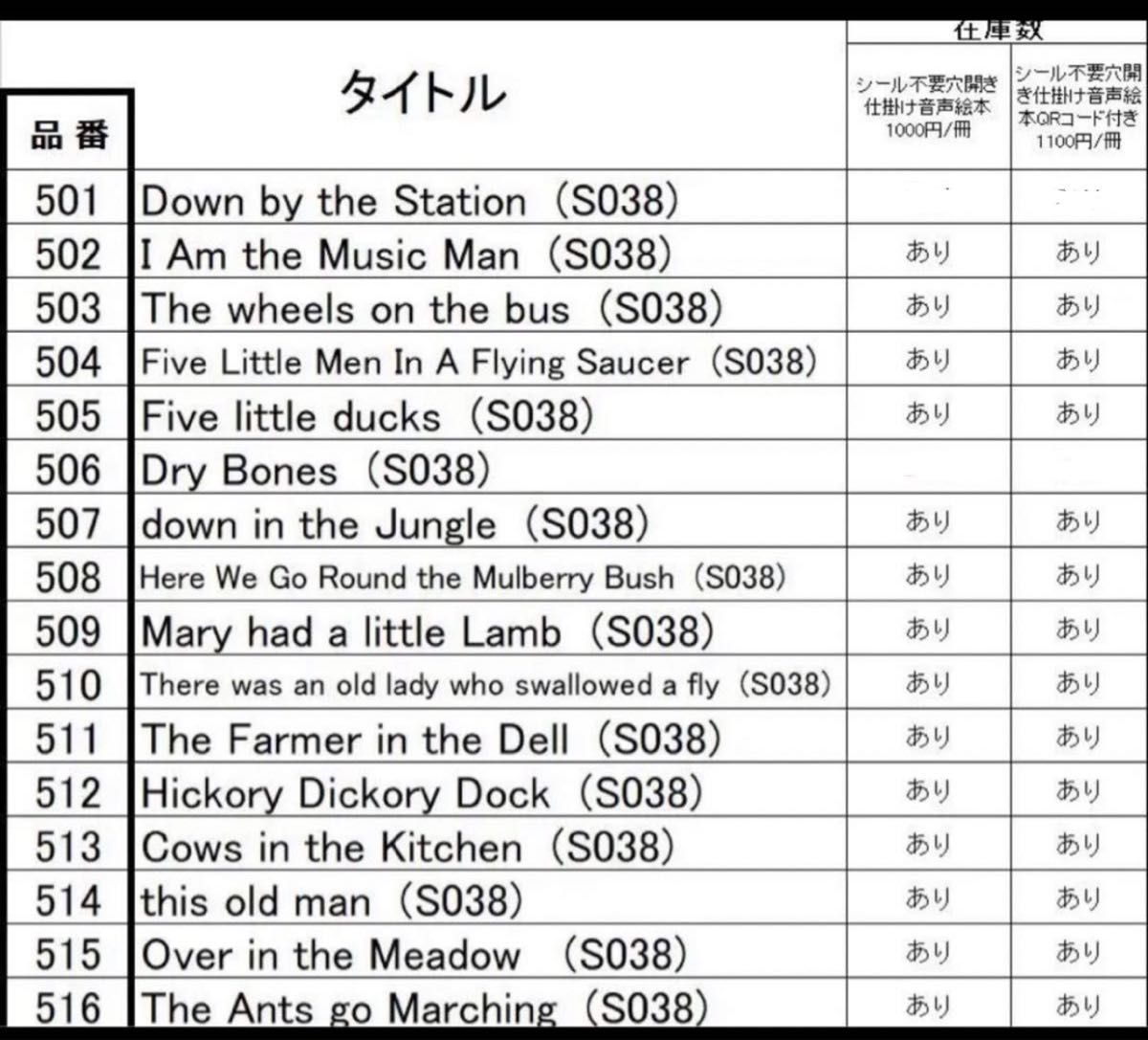 1000円1冊　No.51 穴あき仕掛け音声絵本 英語絵本