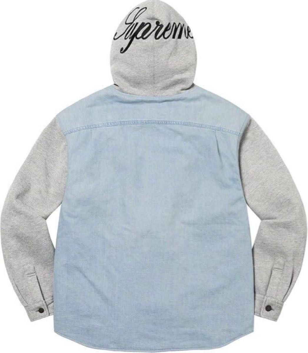 Supreme 22fw week12 / Fleece Hooded Denim Shirt / L
