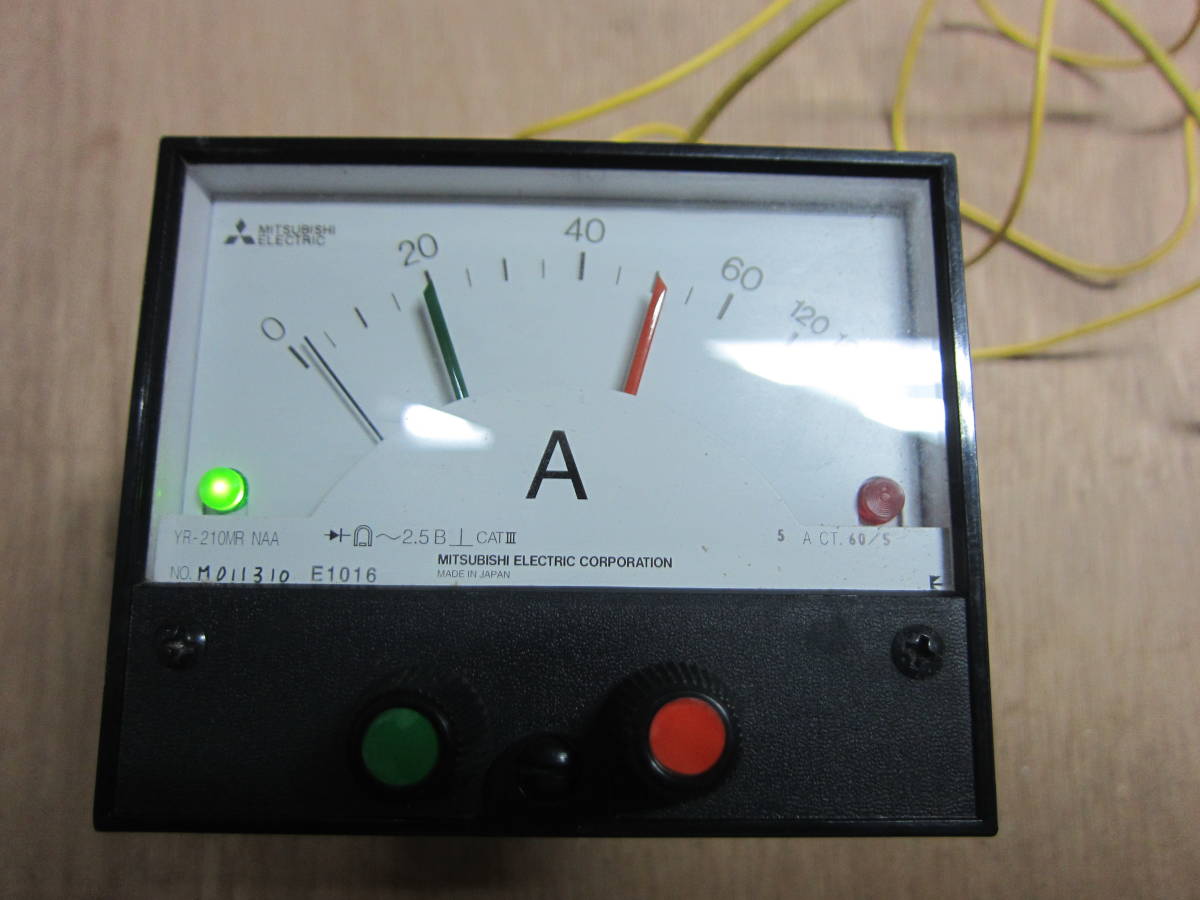 三菱　メーターリレー60Ａ　接点付き交流電流計　ＹＲ－２１０ＭＲＮＡＡ　　ＣＴ付 _画像2