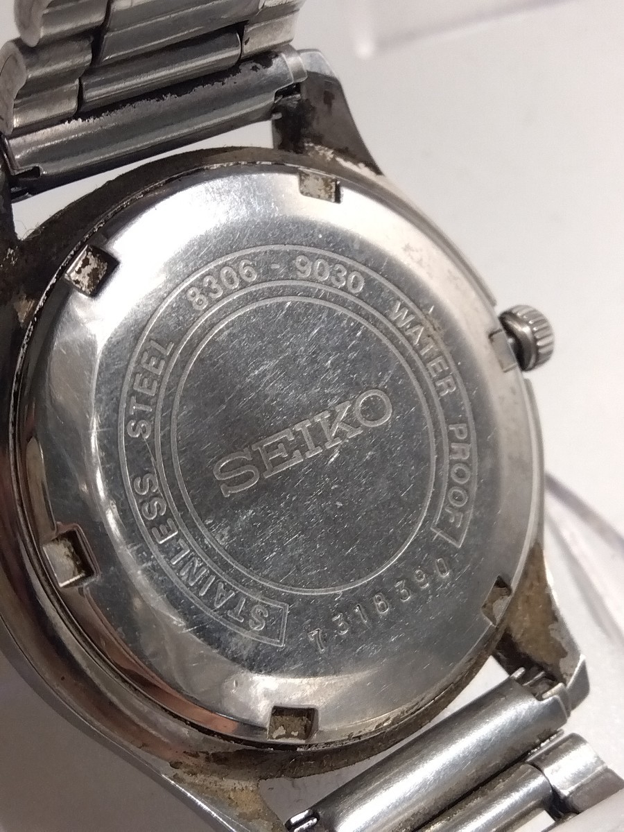 【A738】【稼働品】 SEIKO セイコー BUSINESS-A 30石 自動巻き 8306-9030 デイデイト メンズ 腕時計_画像4