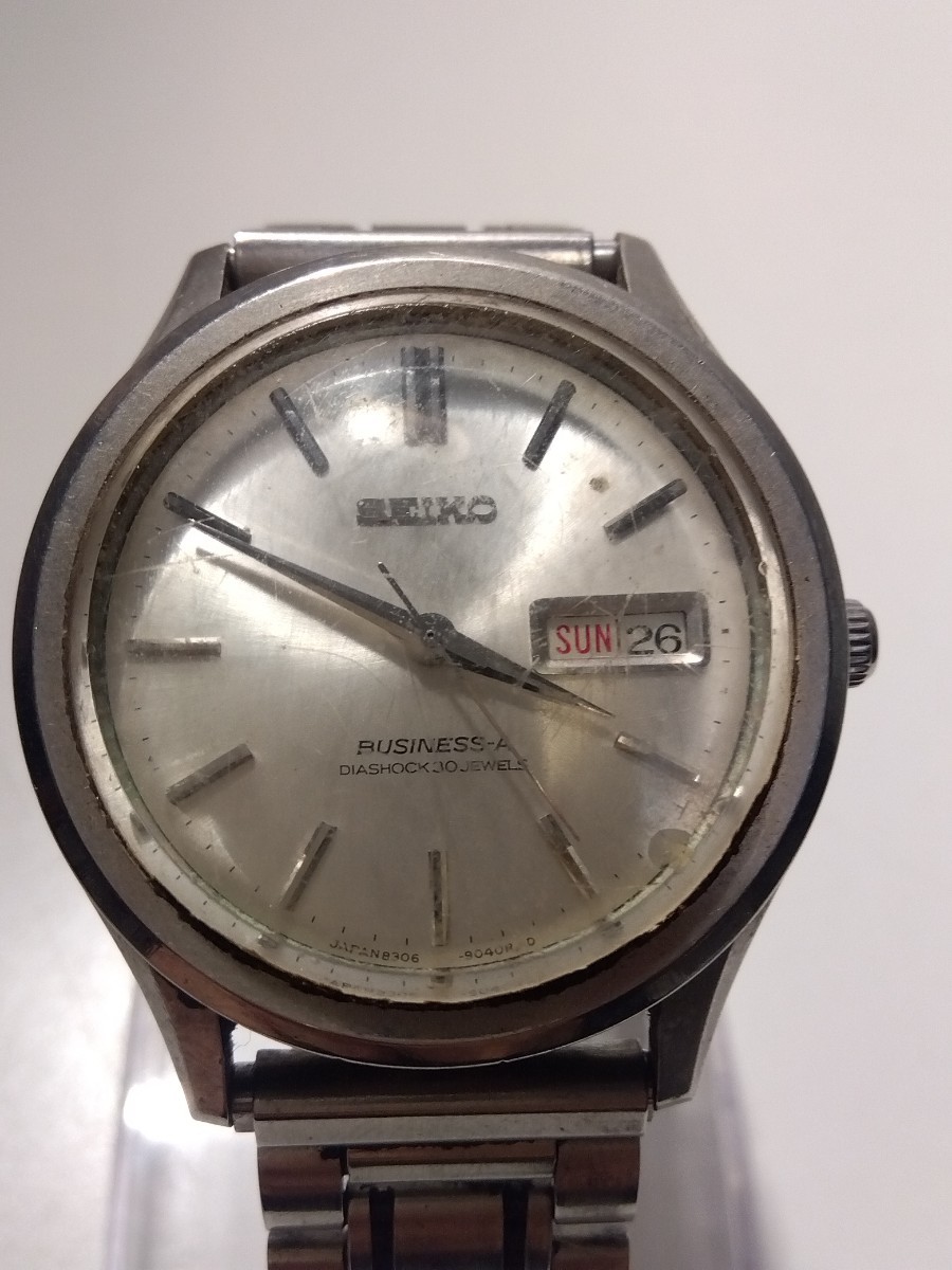 【A738】【稼働品】 SEIKO セイコー BUSINESS-A 30石 自動巻き 8306-9030 デイデイト メンズ 腕時計_画像1