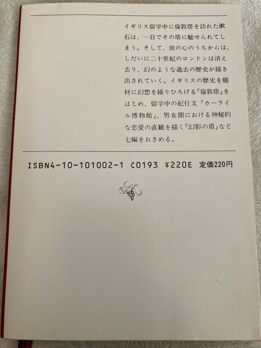 【古本】夏目 漱石 (著)　倫敦塔・幻影の盾 (新潮文庫) 