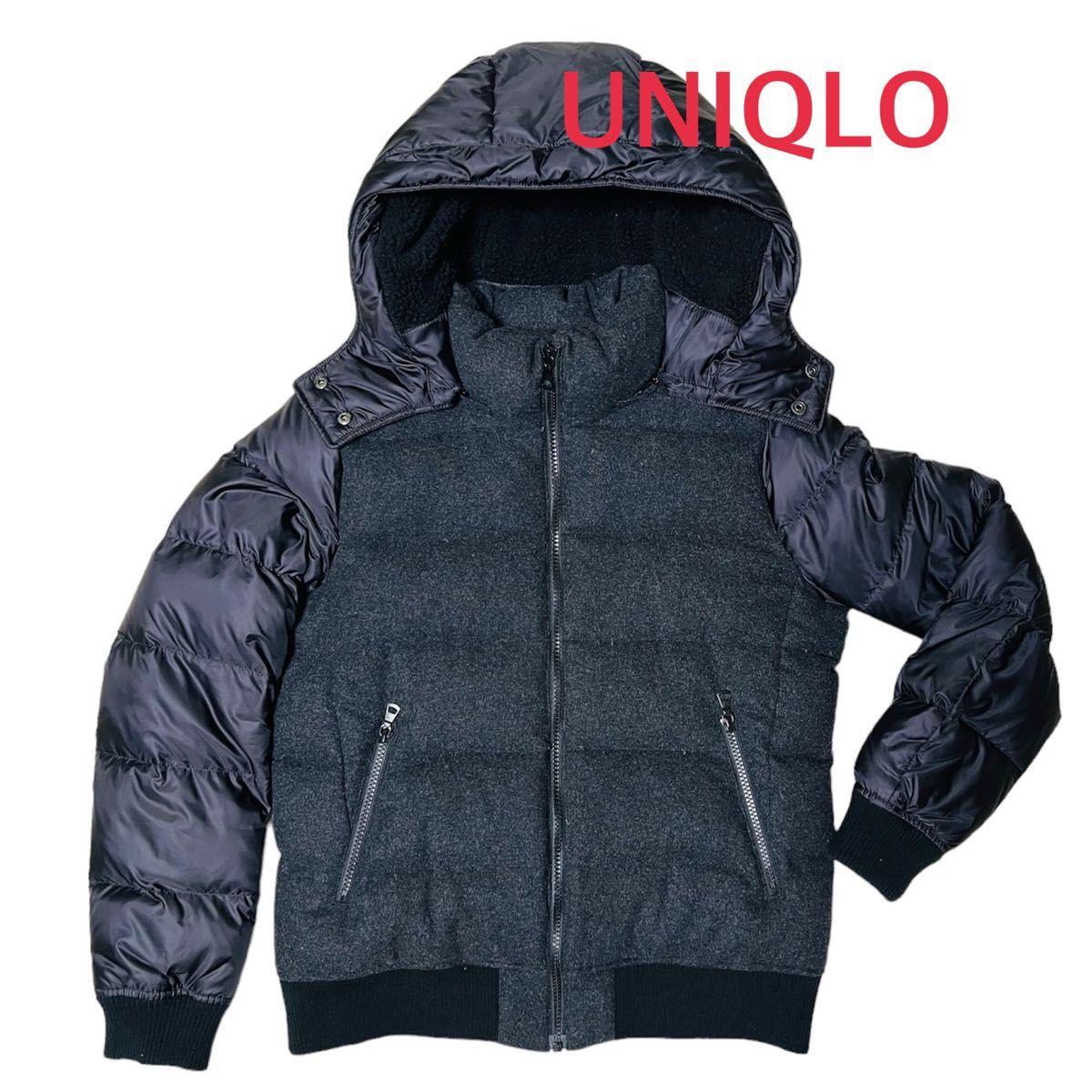 送料込み　美品　UNIQLO 異素材ダウンジャケット