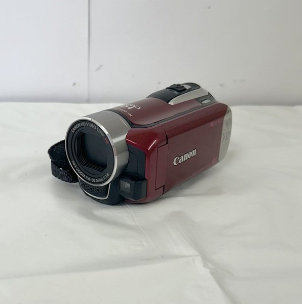 【Canon/キャノン】iVIS HF R10 ビデオカメラ 2010年製 レッド 赤 動作確認済 初期化済み 中古品/kb2991_画像1