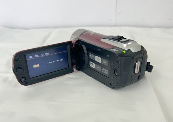 【Canon/キャノン】iVIS HF R10 ビデオカメラ 2010年製 レッド 赤 動作確認済 初期化済み 中古品/kb2991_画像4