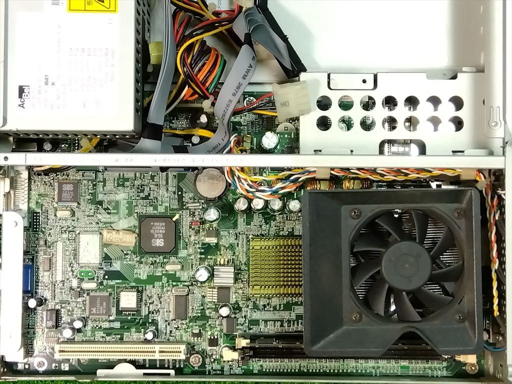 [3723]富士通 CE50K7 FMVCE50K7 AMD Athlon XP3200+ 2.19GHz マザーボード J241Y 電源ユニットAPI1PC55 BIOS OK ジャンク_画像5