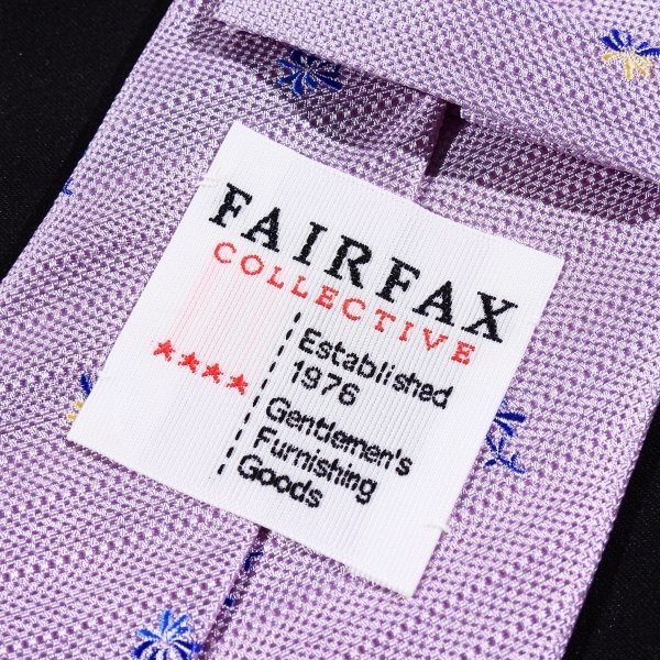 新品1円～★定価1.2万 FAIRFAX フェアファクス 日本製 シルク絹100％ネクタイ 伊勢丹 ハンドメイド 正規店本物 ◆1457◆_画像4