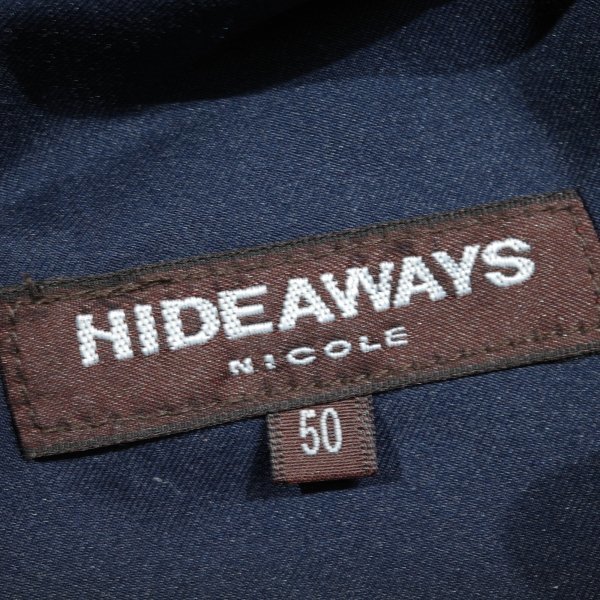 新品1円～★定価1.5万 HIDEAWAYS NICOLE ハイダウェイ ニコル メンズ スキニーストレッチデニムパンツ 50 LL ネイビー ◆2824◆_画像7