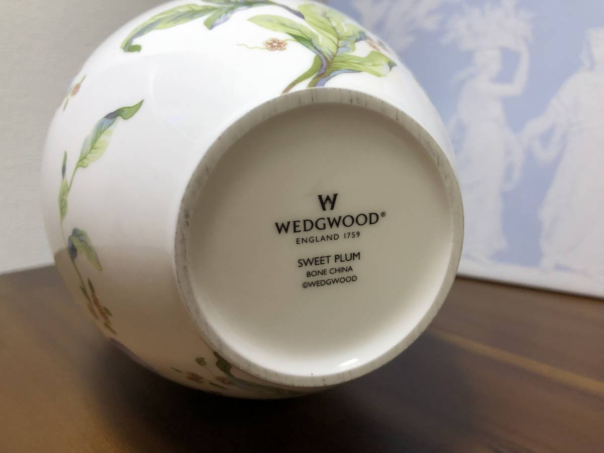 WEDGWOOD フラワーベース SWEET PLUM 外箱付き ウェッジウッド スイートプラム 花瓶 花器 洋食器 イギリス 札幌市_画像5