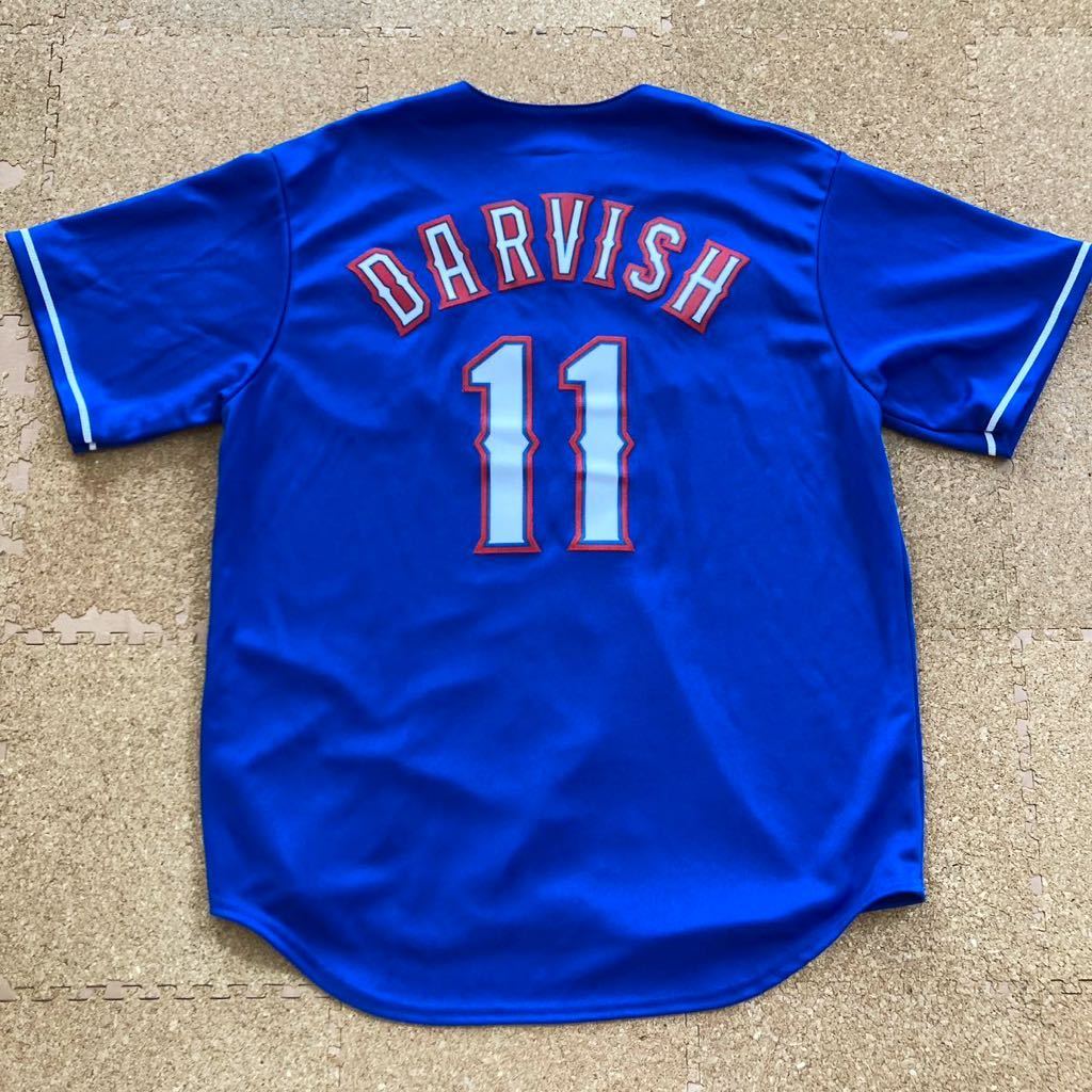 【美品】MLBダルビッシュ有 選手 TEXAS テキサス レンジャーズ DARVISH 11番 ユニフォーム majestic マジェスティックXLサイズ 刺繍 _画像1