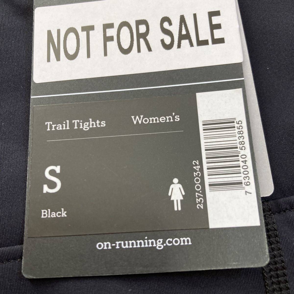 [ unused ] on ON leggings tights running Trail trekking pants S size lady's black yoga training Jim mountain climbing marathon 