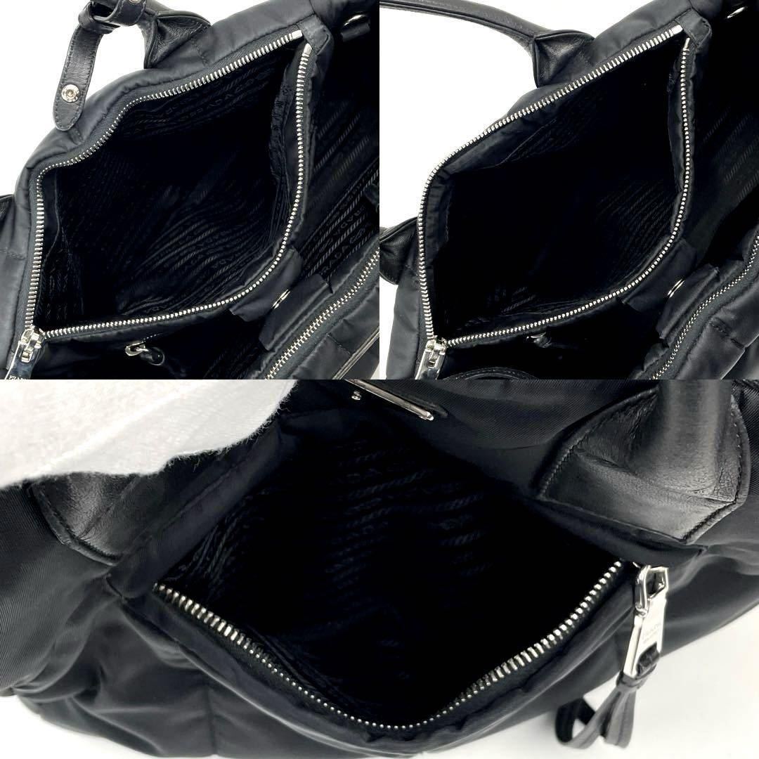 極美品 PRADA プラダ ハンドバッグ ボンバー トートバッグ 三角 極美品 PRADA プラダ ハンドバッグ ボンバー トートバッグ 三角
