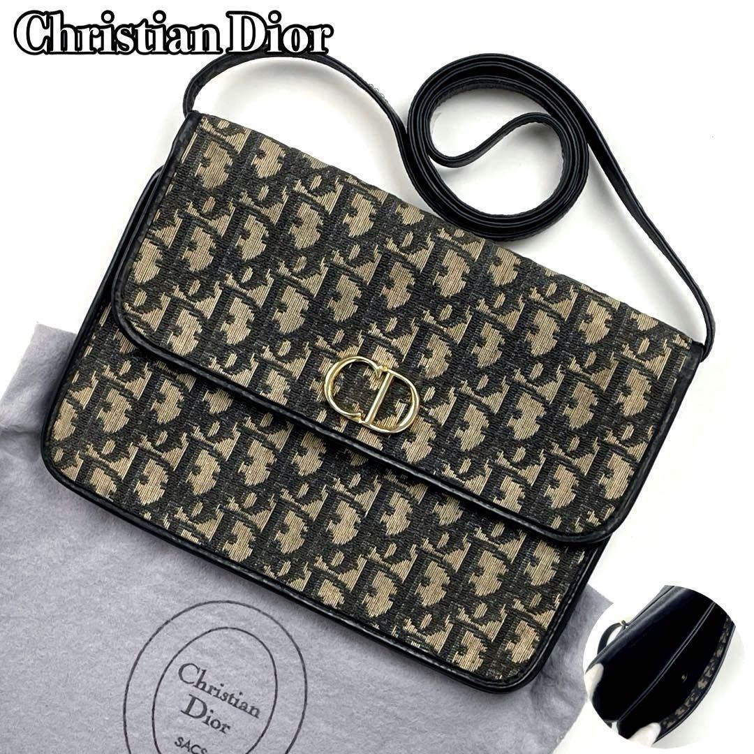 美品】Christian Dior ディオール ショルダーバッグ トロッター 総柄