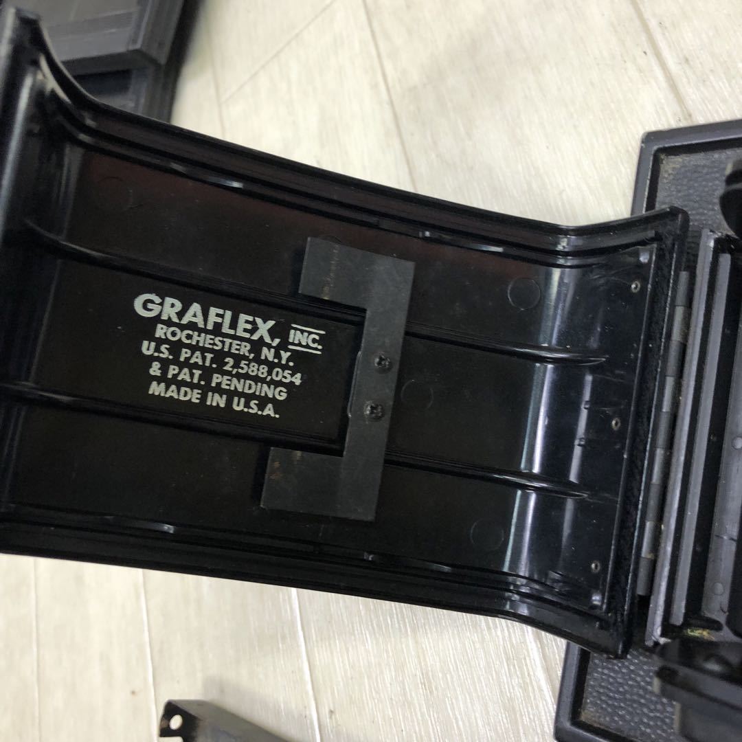 長期保管品 GRAFLEX グラフレックス ROLL HOLDER ロールホルダー 23 GRAPHIC / FILM HOLDER カットフィルム 3枚 4×5 / FILM PACK ADAPTER_画像5