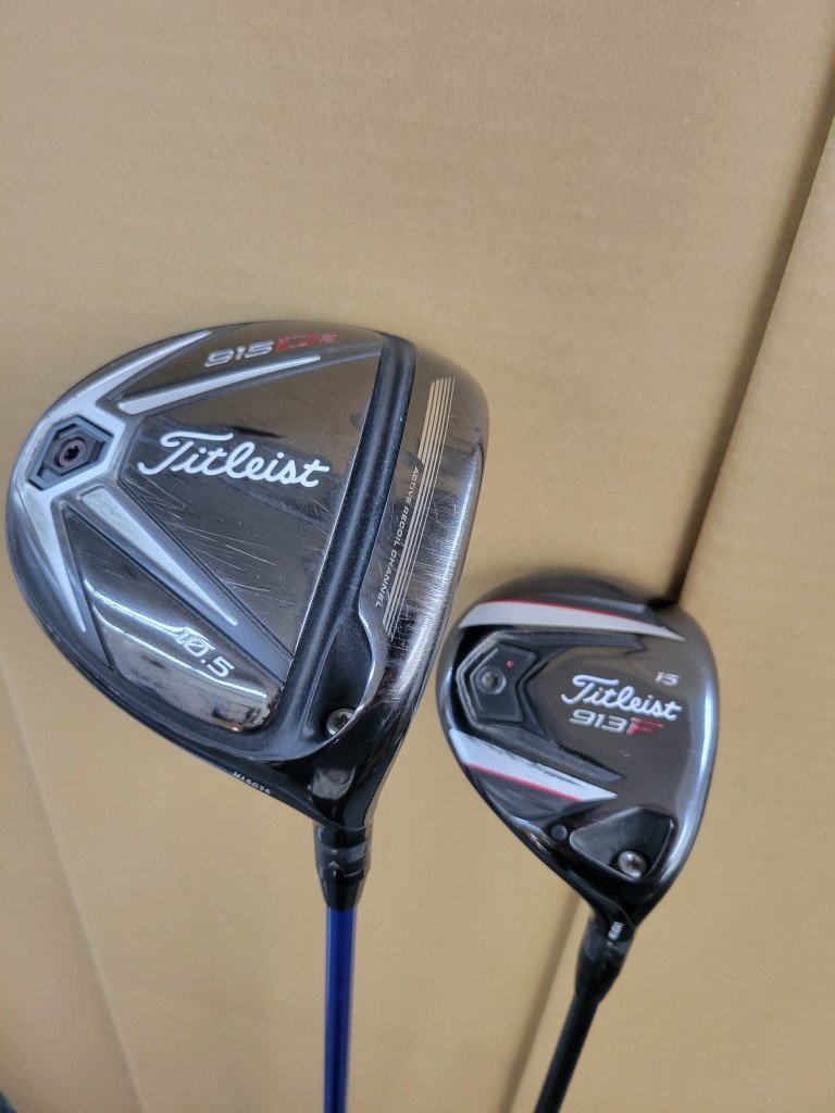 112225。Titleist タイトリスト ドライバー 915D2 フェアウェイ 913F 2本 SPEEDER フレックスS_画像1