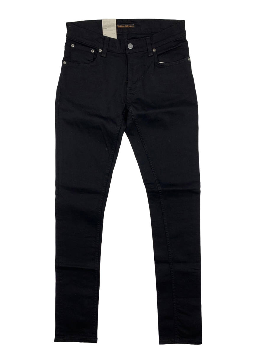 新品★Nudie Jeans◆年中使える スーパーストレッチ ブラックジーンズ◆TIGHT TERRY Everblack W29 ヌーディージーンズ ブラックデニム_画像2