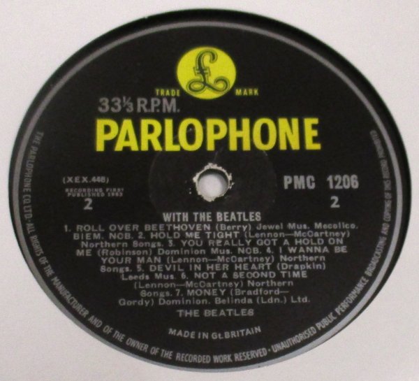 ☆彡 英國盤 The Beatles With The Beatles [ UK mono ORIG '63 Parlophone PMC 1206 ] MAT 5N/6N M T (Tax code)_画像5
