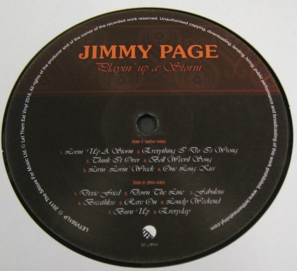 ☆彡 Jimmy Page Playin' Up A Storm [ EURO Let Them Eat Vinyl LETV561LP ] Record Store Day RARE 音源 LP_画像4
