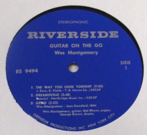 ☆彡 Wes Montgomery Trio Guitar On The Go [ US stereo '66 ORIG Riverside Records RS 9494 ] M- IN SHRINK_画像3