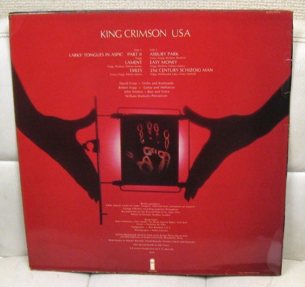 ☆彡 英國盤 King Crimson / USA [ UK ORIGINAL LP '75 Island Records ILPS 9316 ] MAT 1 / 1_画像3