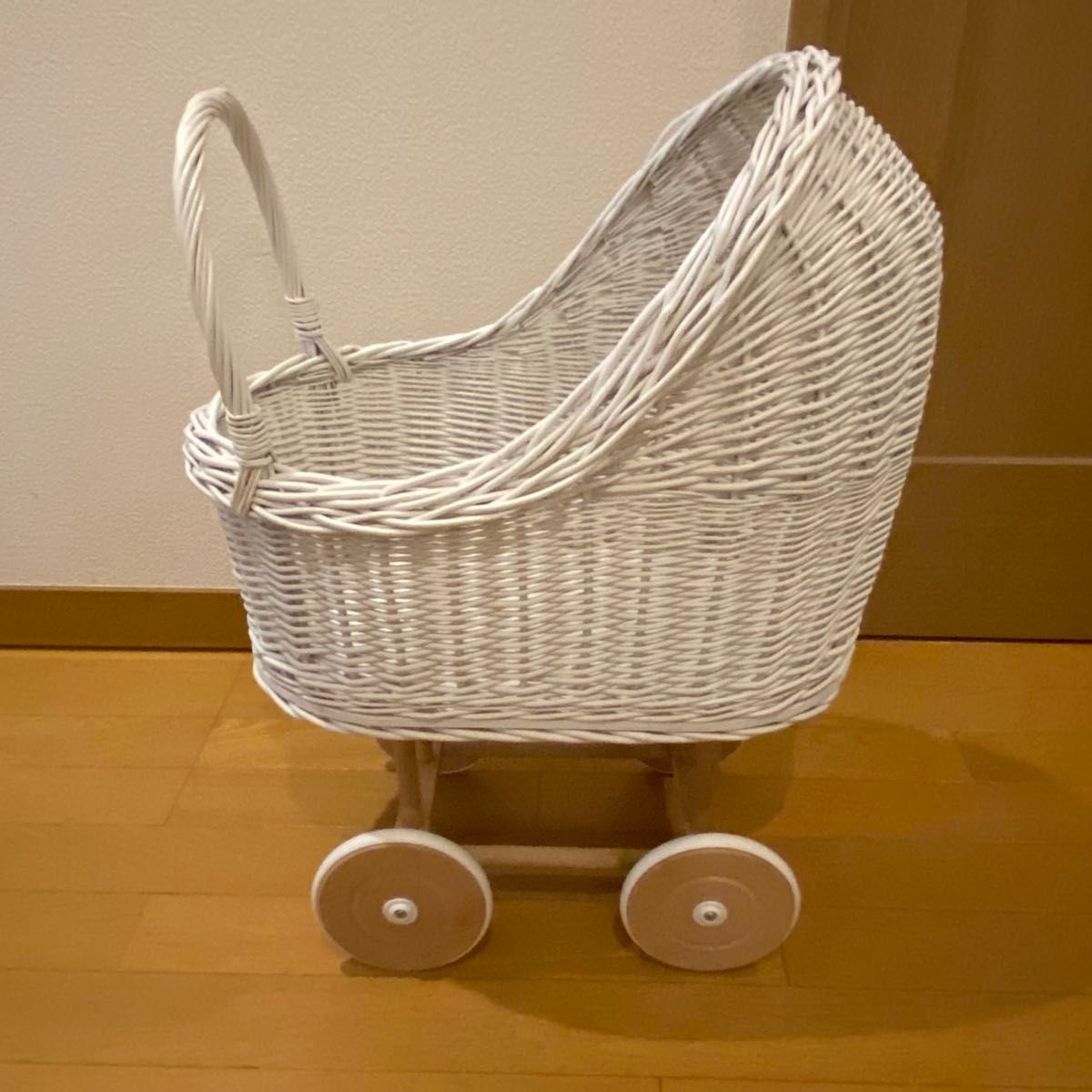  Wicker ウィッカー　ラタン　ベビーカー　レトロ　アンティーク　ビンテージ　ドール　おままごと　バギー　乳母車 籐 