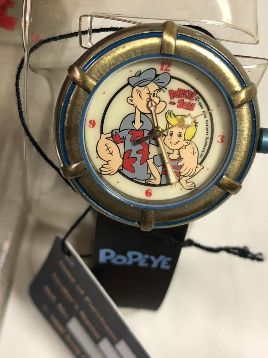 時計屋さんの在庫品 レアデッドストック ポパイPOPEYE 腕時計1990キング・フィーチャーズ・シンジケート社ギャランティキャラクター限定品_画像1