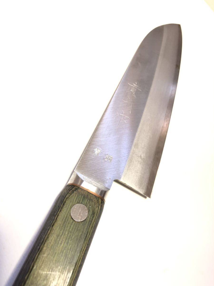 堺實光 作　高級　青銅　和包丁　刃渡り16.5cm 實光刃物 JIKKO Tokyo Kappabashi / 實光刃物 東京 キッチン用品　出刃包丁 刃物 刺身包丁 _画像3