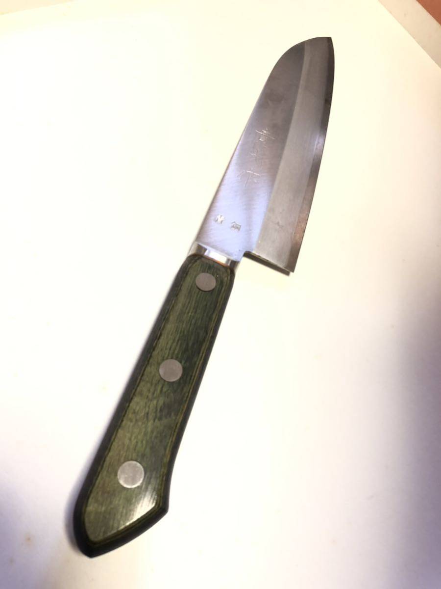 堺實光 作　高級　青銅　和包丁　刃渡り16.5cm 實光刃物 JIKKO Tokyo Kappabashi / 實光刃物 東京 キッチン用品　出刃包丁 刃物 刺身包丁 _画像2