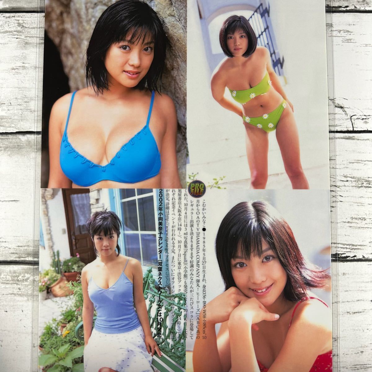 [高品質ラミネート処理][ 小向美奈子 ] スコラ2001年11号 雑誌 切り抜き 3ページ 水着 グラビア アイドル 芸能人 女優_画像3