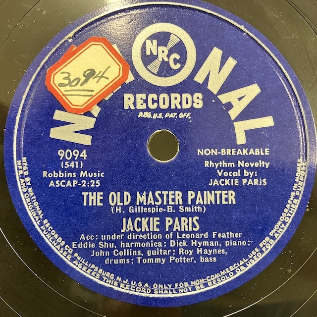 ■即決SP78 Jackie Paris / The Old Master Painter - Goodbye Sue 9094 jv6044 _画像2
