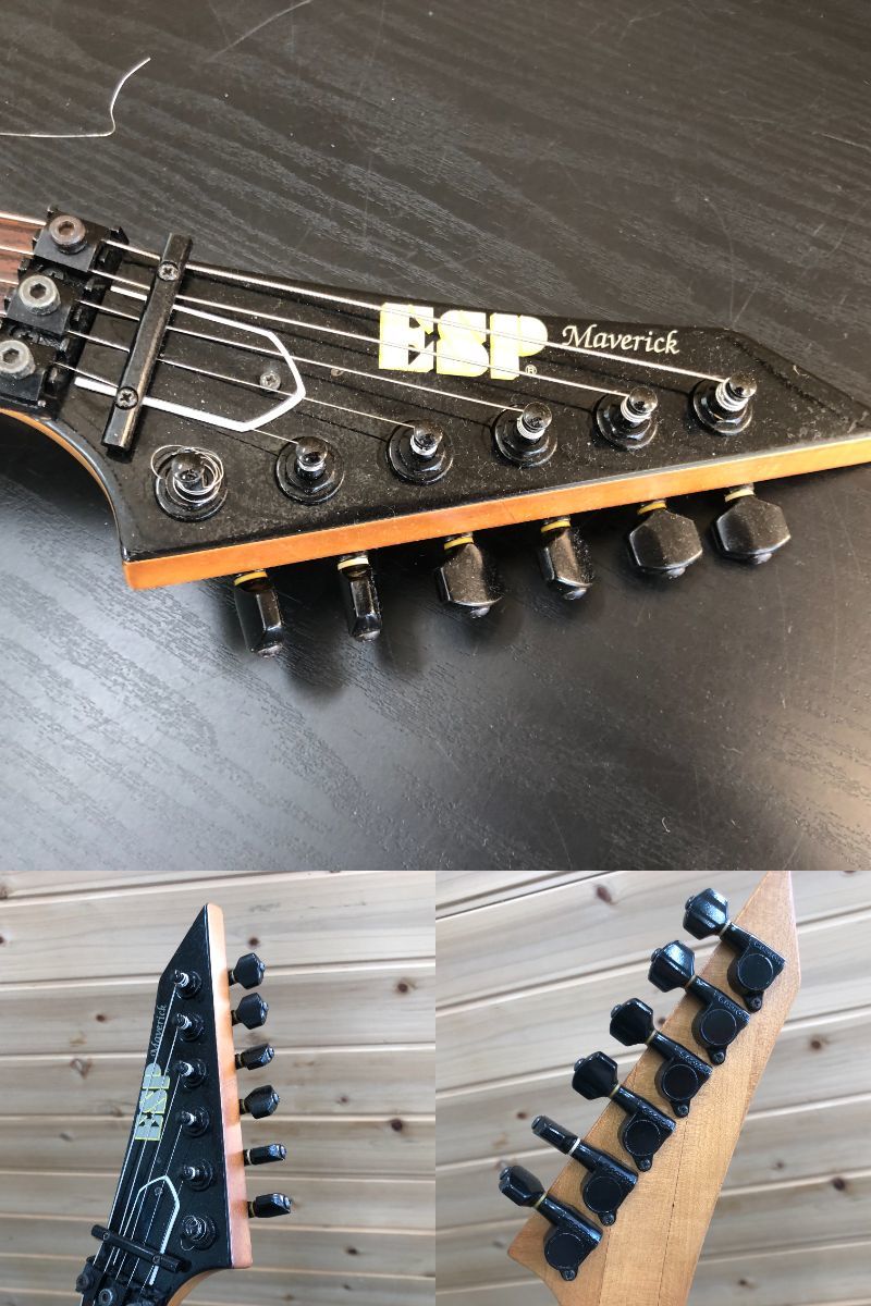 【10000円スタート】ESP イーエスピー Maverick マーヴェリック エレキギター ブラック ソフトケース付 楽器 器材 音出し確認済_画像6