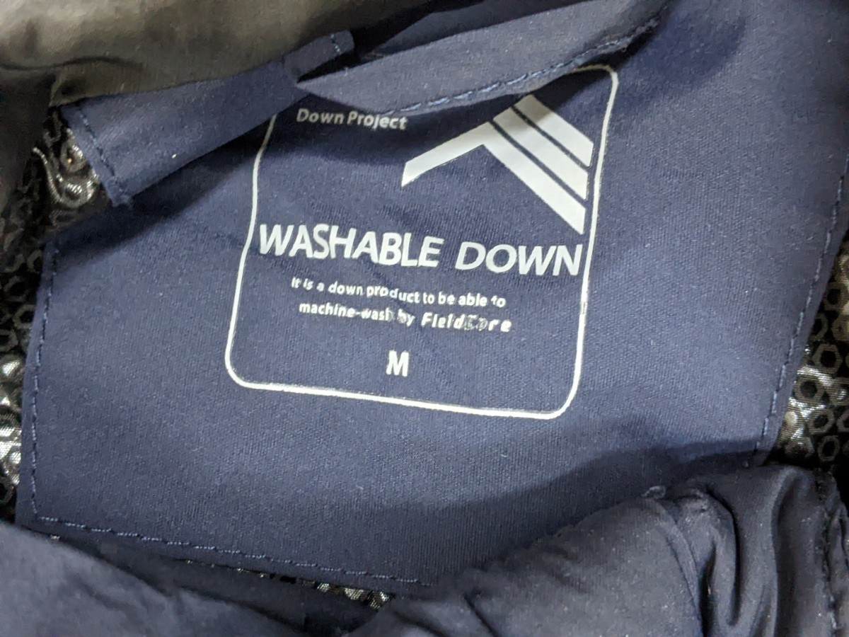 10．ワークマン WASHABLE DOWN ダウンジャケット　メンズM　ネイビー　作業着y505_画像6