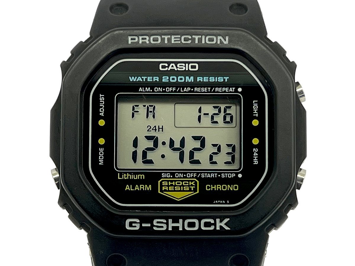 レア CASIO カシオ G-SHOCK G-ショック DW-5200C-1 英雄 ホッケーモデル モジュール 240 スクリューバック メンズ腕時計