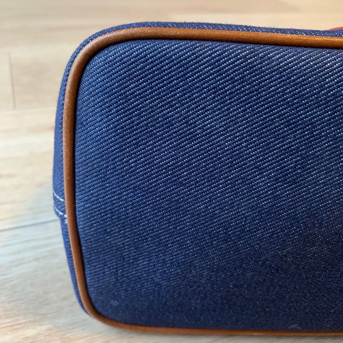美品 】COACH デニム アクセサリーポーチ ミニ ハンドバッグ 美品 】COACH デニム アクセサリーポーチ ミニ ハンドバッグ