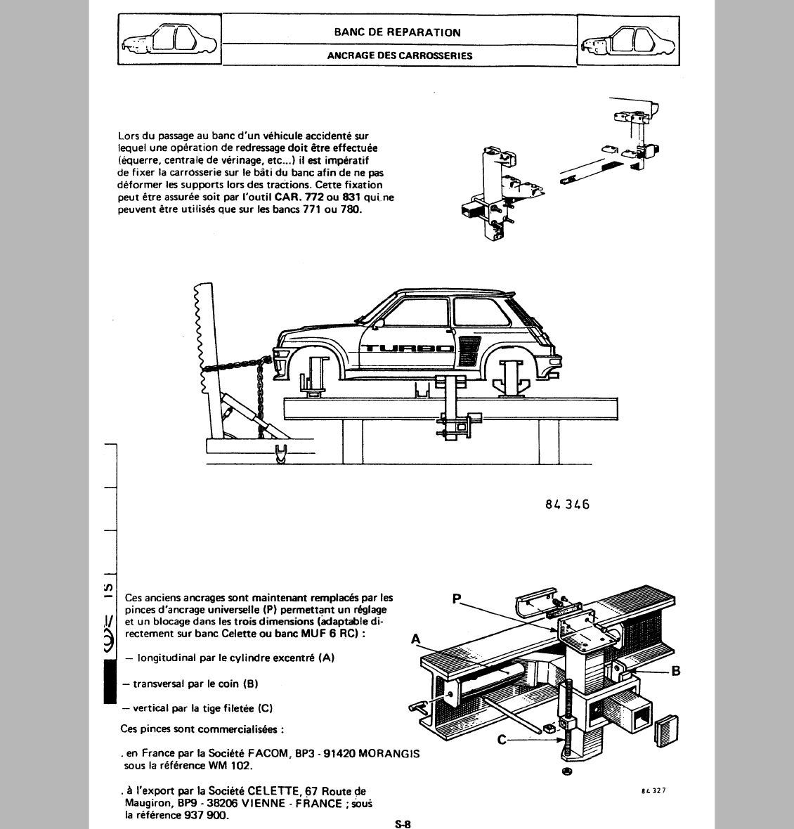  Renault 5 turbo thank turbo Work shop manual service book thank RENAULT