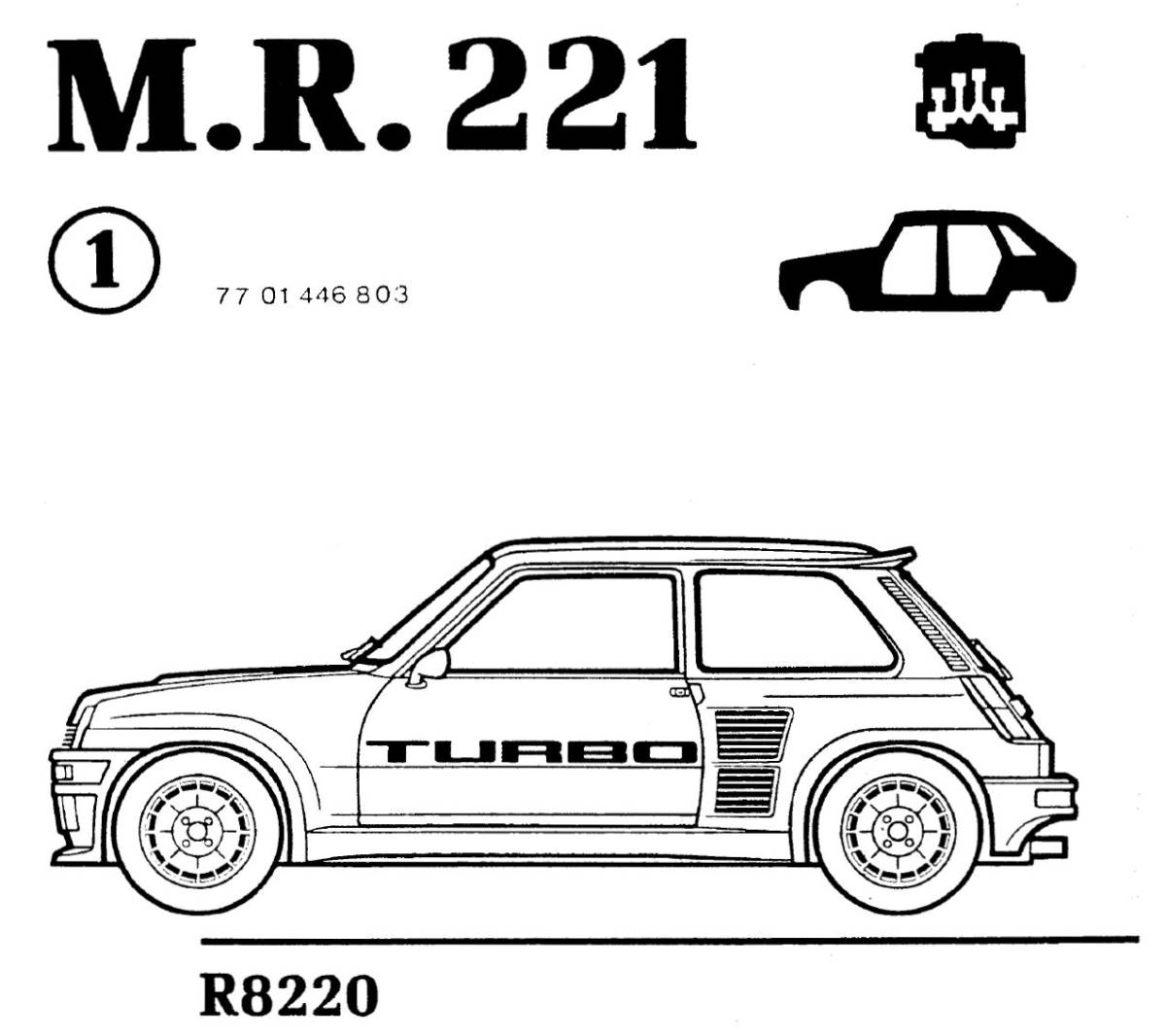  Renault 5 turbo thank turbo Work shop manual service book thank RENAULT