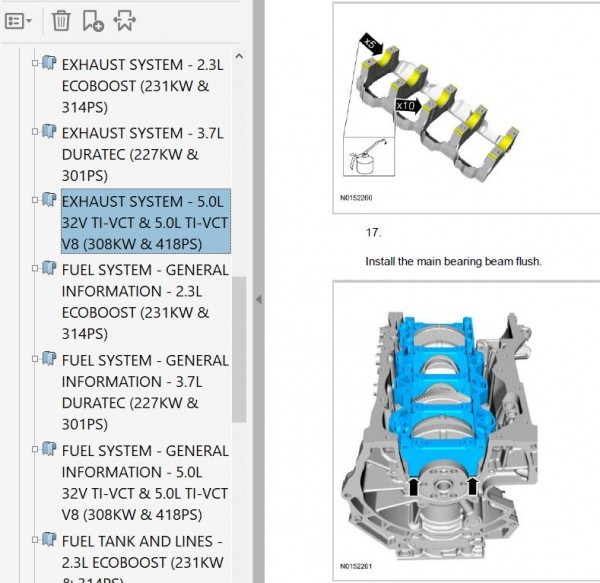 マスタング Mustang 2015-2017 ワークショップマニュアル 整備書 ボディー修理 修理書 配線図 コンバーチブル_画像2