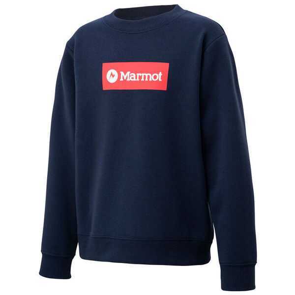 マーモット キッズスウェットロゴクルー(ジュニア) 120cm ダークインディゴ #TOJQJB10-DIN Marmot Kids Sweat Logo Crew MARMOT 未使用_画像1